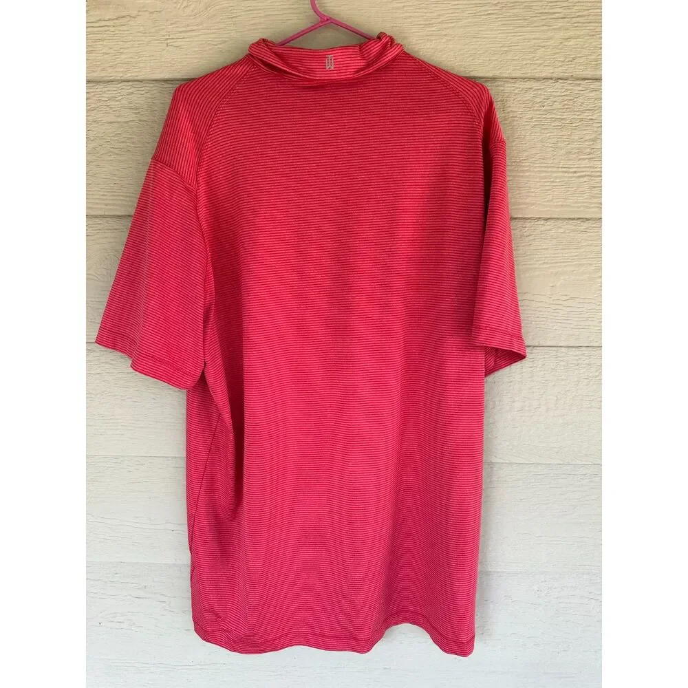Nike Golf Tiger Woods Collection Dri-FIT Striped Performance Polo Shirt Men's XL